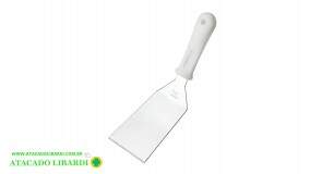 ESPATULA INOX CURVA 26X6CM CABO BRANCO CRS2724