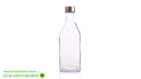 GARRAFA VIDRO C/TAMPA 500ML FUT291