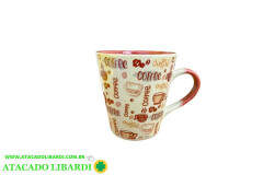 CANECA CERAM 300ML 9CM COFFEE 1548