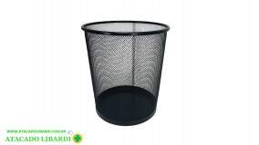 LIXEIRA CESTO ARAMADO 27X23CM BLACK LI509