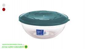 SALADEIRA 2,9L TRANSP RED C/TAMPA 0435 