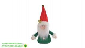 BONECO PELUCIA PAPAI NOEL VERMELHO VERDE 20X12CM 89403001
