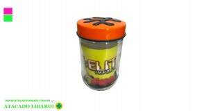 POTE VIDRO 660ML 14CM RED ELUD9149