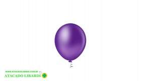 BALAO 9 JOY CROMADO VIOLETA C/25UN MET7