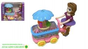 BONECA CARRINHO DE SORVETE C/SOM E LUZ GIRL CP117768