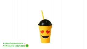 COPO PLAST 450ML C/CANUDO EMOTION FUY368