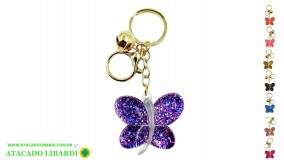 CHAVEIRO METAL BORBOLETA 8CM COLOR HW84312