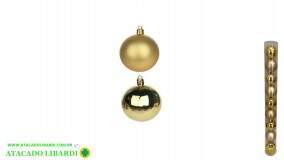 BOLA TUBO 5CM 9PCS DOURADO NTB1803D