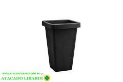 VASO PLAST GREGO 13L QUAD 39X26CM PRETO 0477