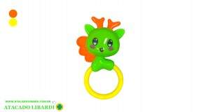 SOLAPA CHOCALHO 16CM PLAST COLOR TKAB0170