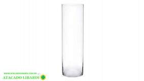 VASO VIDRO 30CM TUBO 200192