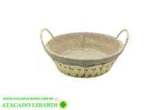 CESTA PALHA 24X24X8CM DEC F0177