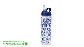 GARRAFA PLAST 700ML C/CANUDO COLOR  HG89729