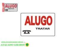 PLACA SINALIZACAO 29X20CM ALUGO PS15