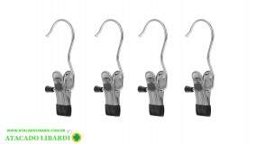 GANCHO METAL C/PREGADOR 4PCS FJ90538
