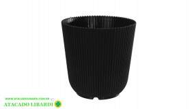VASO PLAST PRETO 11,5CM DEC 83251002