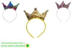 TIARA COROA C/PAETE COLOR E646