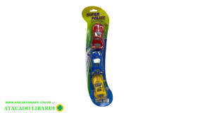 BLISTER CARRO PLAST 10CM 3UNI SUPER POLICE COLOR FF2267
