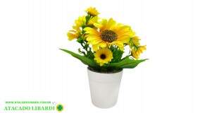 ENFEITE VASO FLORES 9X9X32CM DV80364