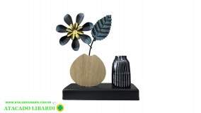 ENFEITE VASO FLORES 19X15CM WX8569