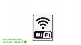 PLACA SINALIZACAO 19,5X14CM WIFI PS87