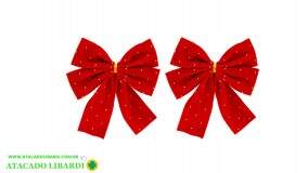 ENFEITE LACO C/2PCS 13X18CM  VERMELHO WF1715