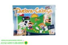 JOGO QUEBRA CABECA 24PCS FAZENDINHA MDF 060