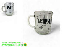 CANECA VIDRO 9CM 250ML DEC PAI UC0665