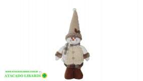 BONECO NOEL/NEVE 60CM C/2  BEGE 66385001