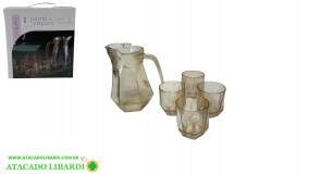 JARRA VIDRO 1140ML DEC C/4 COPOS 265ML UCO851