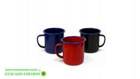 CANECA ESMALTADA 8CM 350ML COLOR F5292