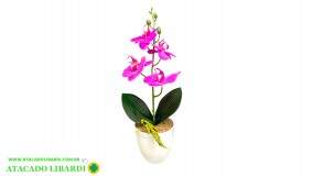 ENFEITE VASO FLORES 8,8X8,8X32CM DV80353