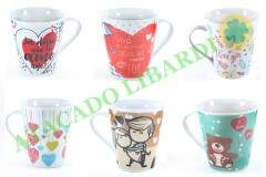 CANECA PORC 290ML 10CM CONE NAMORADOS D73290