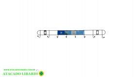 CABIDE PAREDE METAL 8 GANCHO GAN0307