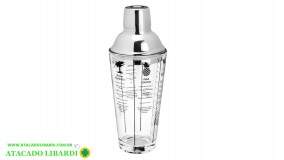 COQUETELEIRA 400ML VIDRO C/TAMPA METAL BA28367