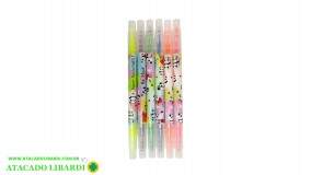 CANETA MARCA TEXTO 6UNI PONTA DUPLA HE81137