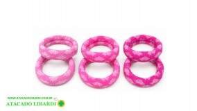 ELASTICO P/CABELO 4UNI ROSA F102