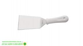 ESPATULA INOX CURVA 26X6CM CABO BRANCO 12414