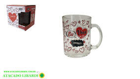 CANECA VIDRO 12CM 350ML JUNTINHOS 98754