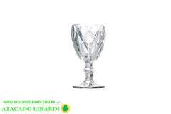 TACA VIDRO 16,5CM 320ML DIAMANTE XH4190