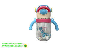 GARRAFA PLAST 400ML C/CANUDO ALCA ESPACIAL FJ90504