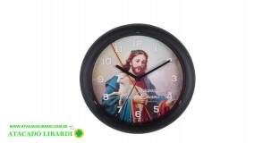 RELOGIO PAREDE 24CM RED PRETO JESUS 197400E 034