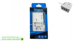 CARREGADOR CELULAR 3USB BIVOLT TIPO C YT2083