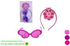 ACESSORIOS CABELO 8PCS INFANTIL C/OCULOS BA80267