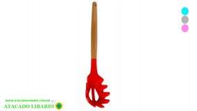PEGADOR MASSA SILICONE 31,4CM CABO MADEIRA HU66536