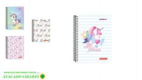 CADERNO 1/4 1M/96F CD ESPIRAL UNICORNIO 4436