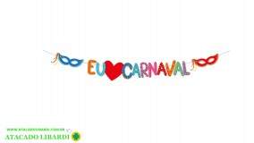 FAIXA DE PAPEL C/CORDA EU AMO CARNAVAL PF70312