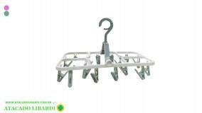 VARAL PLAST 38X20CM C/16 PRENDEDORES PORTATIL LT25125