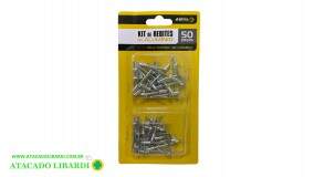 REBITES DE ALUMINIO 50PCS 4X8MM X5X10MM FCH067