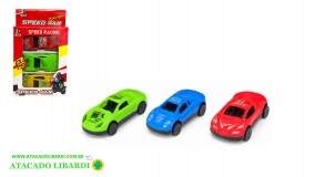 BLISTER CARRO COLECAO 3PCS 6,5CM SPEED CAR BA11664
